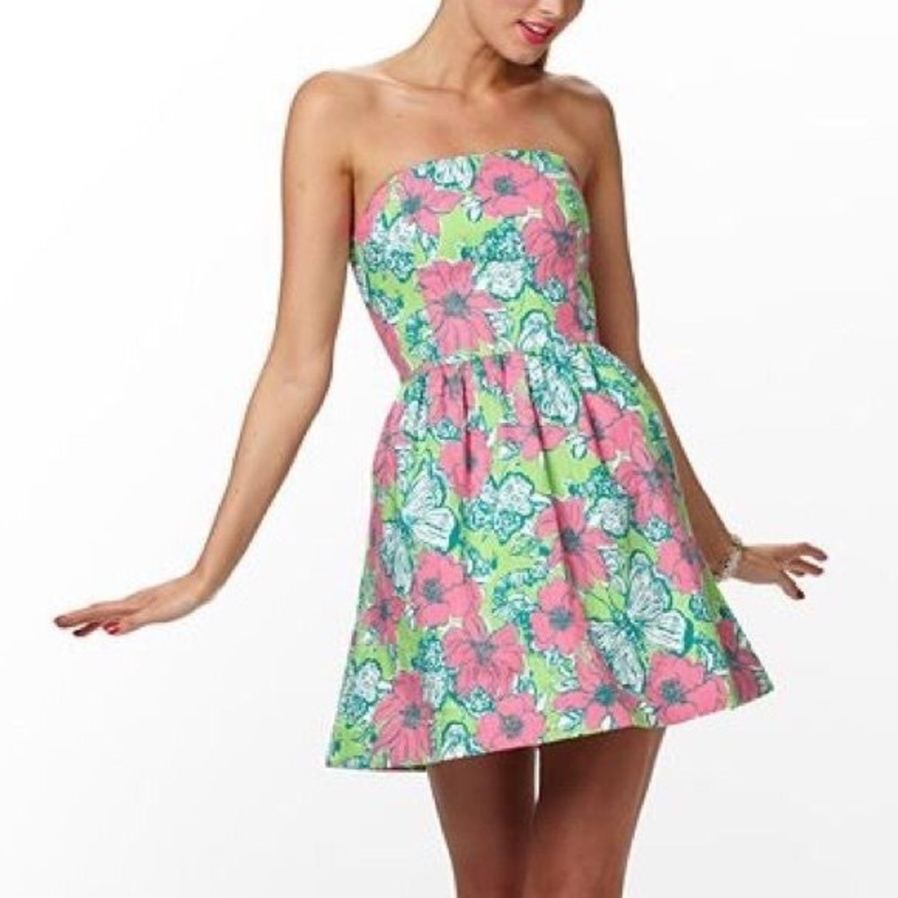 Lilly Pulitzer Bloomin’ Cacoonin’ Strapless Dress